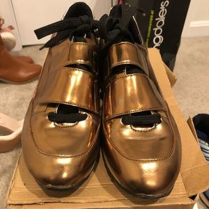 Zara bronze sneakers
